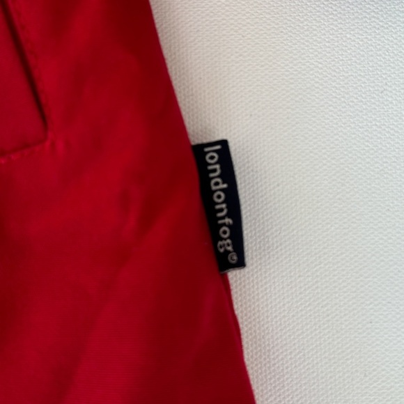 London Fog -Vintage Pleated Coat -Red with Plaid Details -Detachable Hood-Size2 - Picture 4 of 13